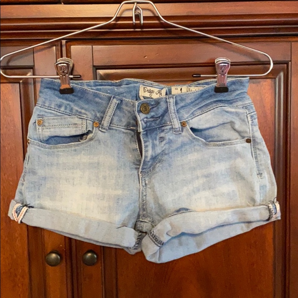 Light blue jean shorts
